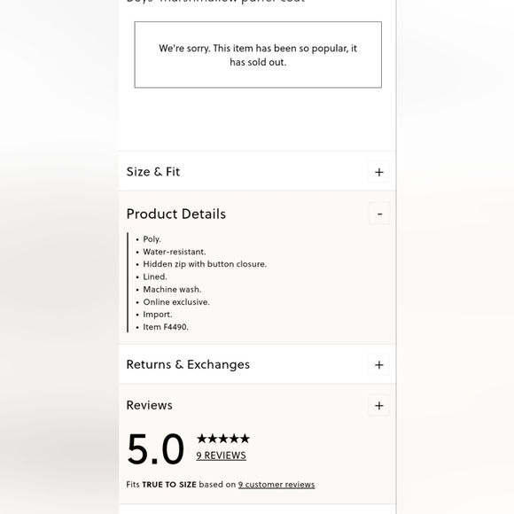 Crewcuts Marshmallow Puffer Coat Boys M J. Crew Factory Size 12 Jacket - Picture 7 of 7